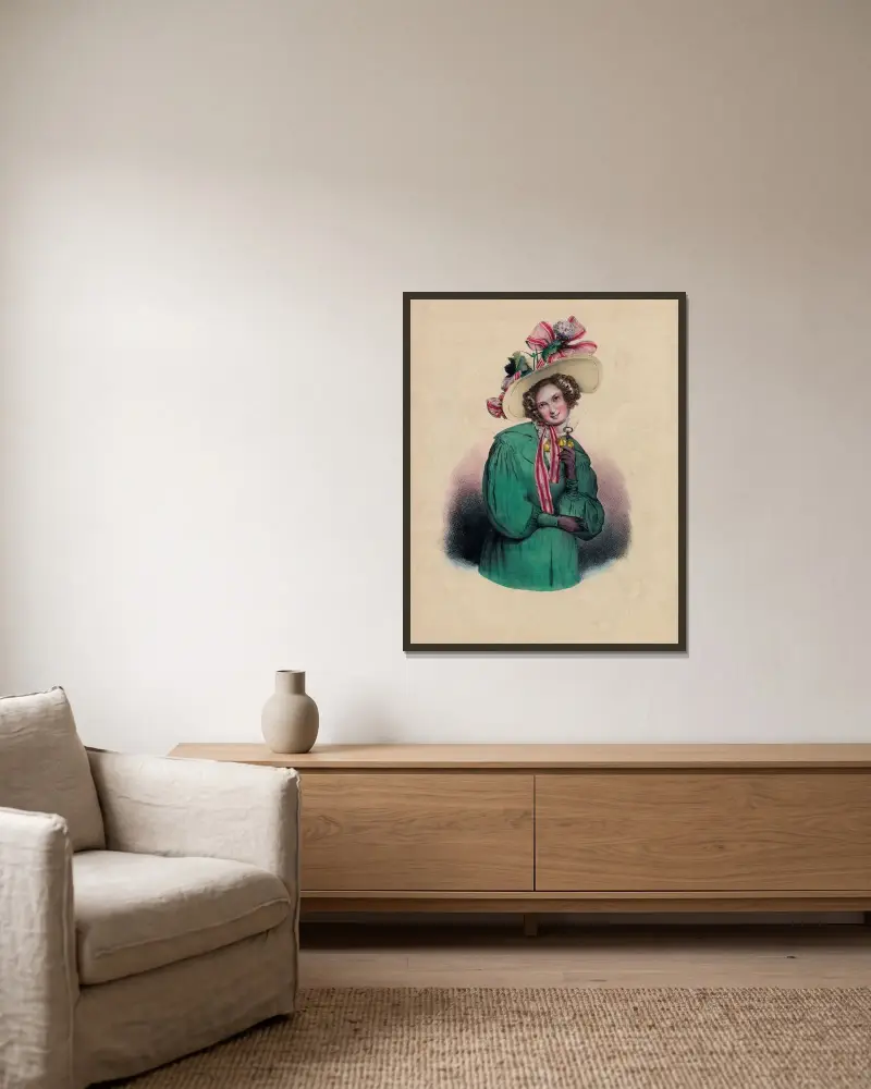 Lisette von Charles-Joseph Traviès de Villers gerahmt an einer Wand