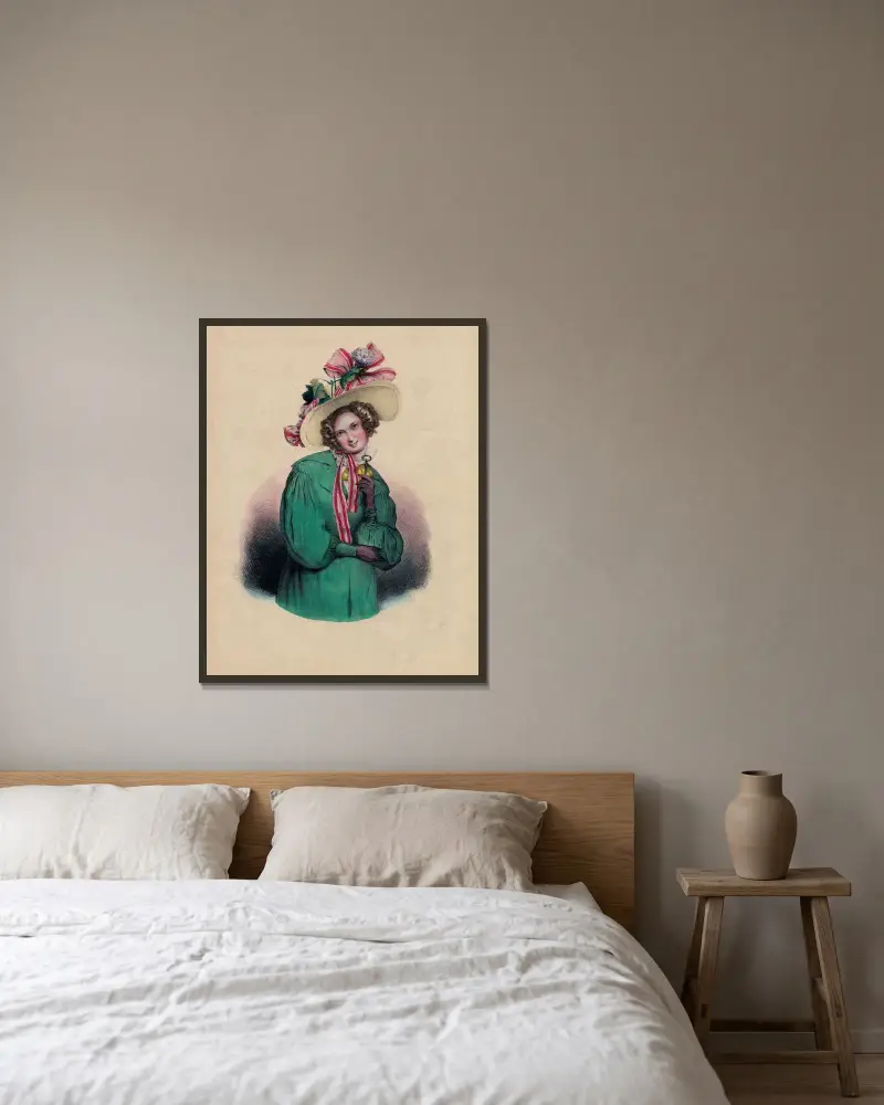 Lisette von Charles-Joseph Traviès de Villers gerahmt an einer Wand