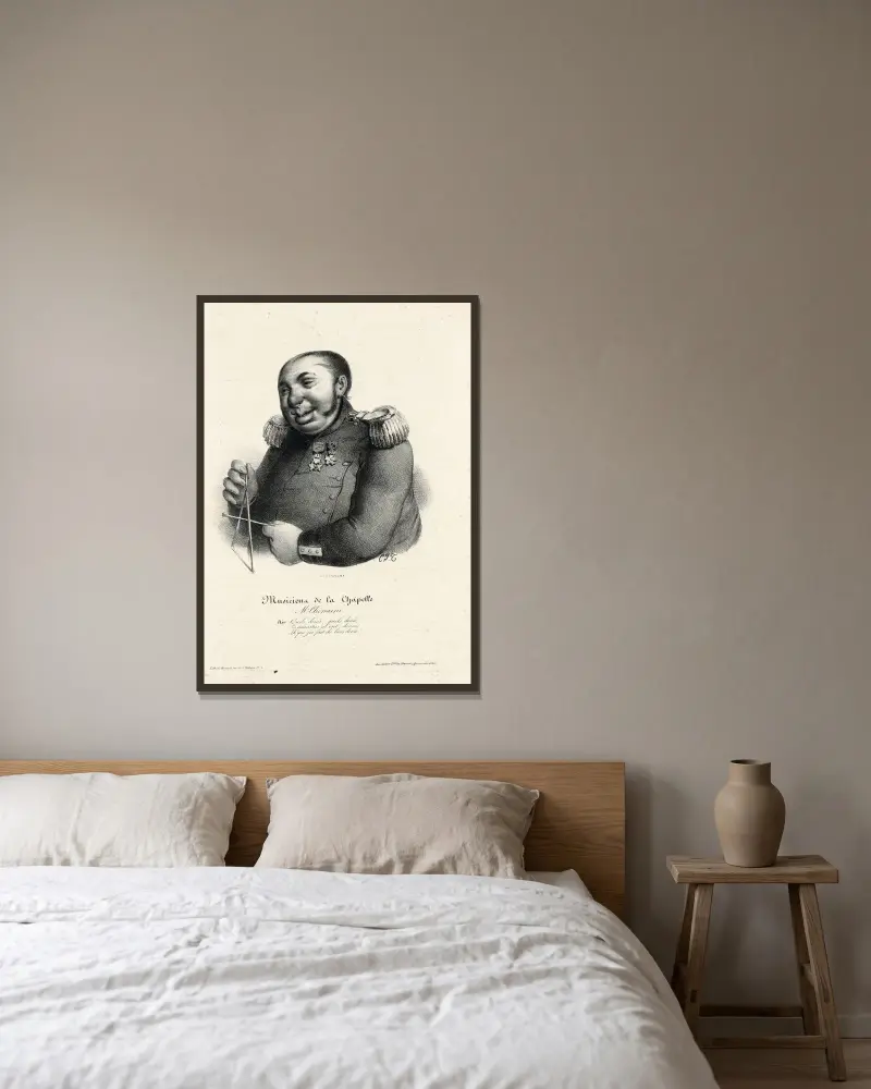 Mr. Chonaine av Charles-Joseph Traviès de Villers inramad på en vägg