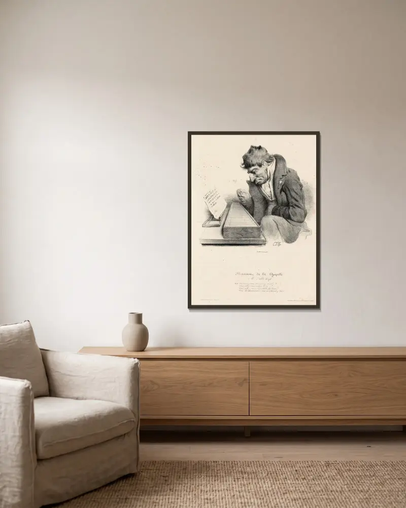 Herr Abbé Wolf von Charles-Joseph Traviès de Villers gerahmt an einer Wand