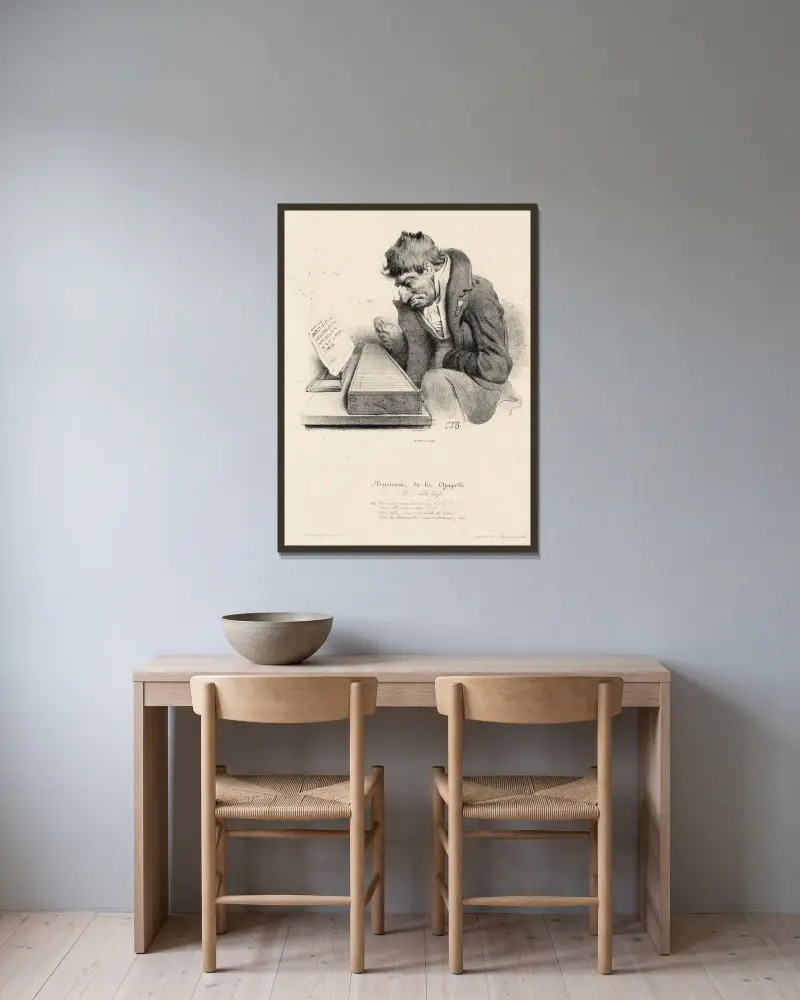 Herr Abbé Wolf von Charles-Joseph Traviès de Villers gerahmt an einer Wand