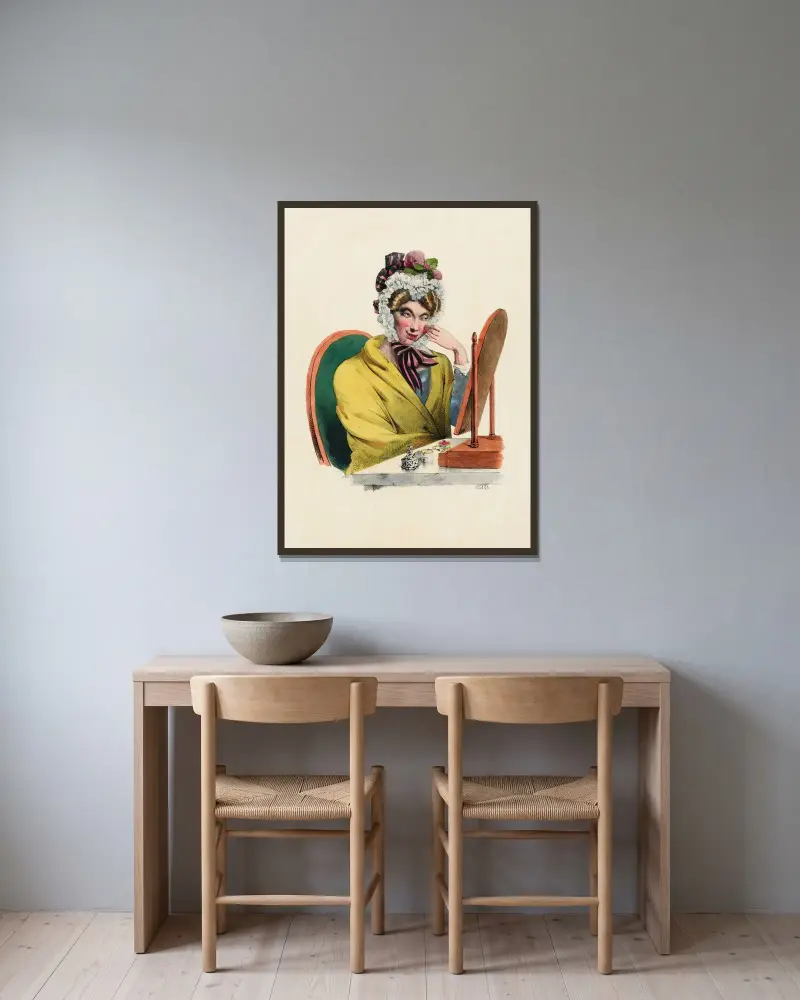 Vem kan stå emot mig av Charles-Joseph Traviès de Villers inramad på en vägg