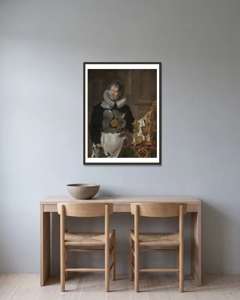 Abraham Grapheus von Cornelis de Vos gerahmt an einer Wand