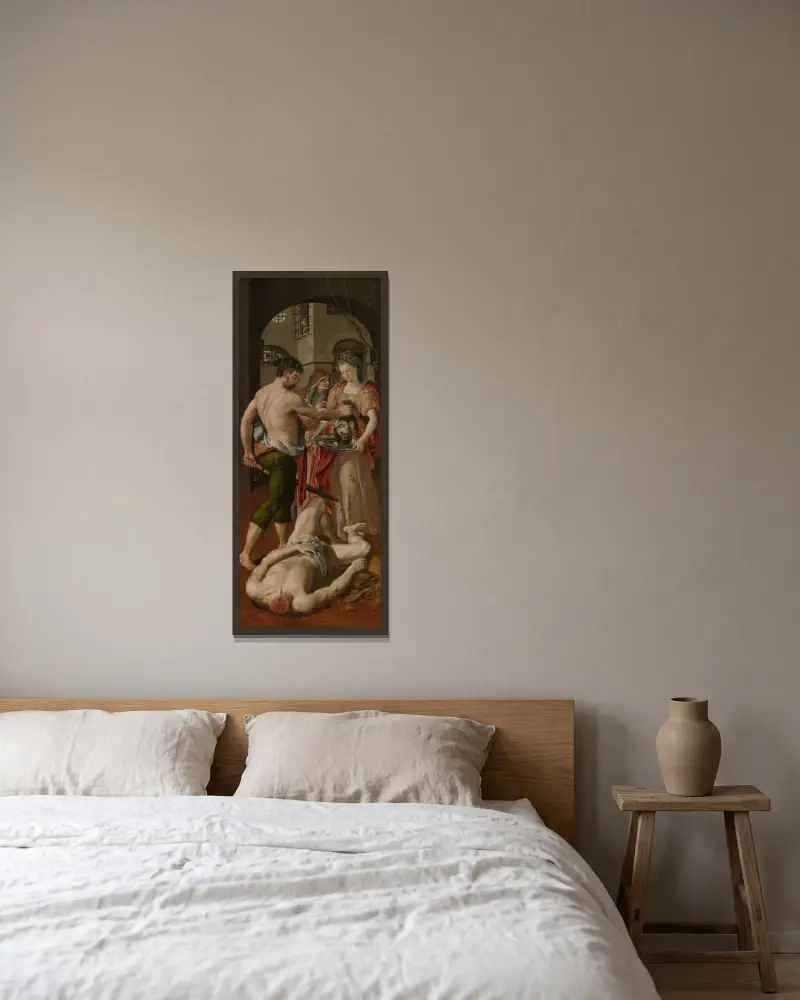 Stětí Jana Křtitele, Maerten De Vos v rámu na stěně