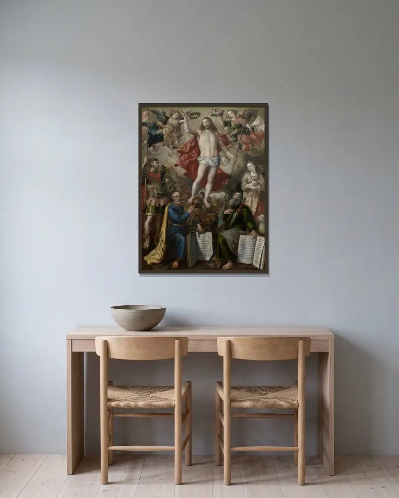 Kristus triumfující, Maerten De Vos v rámu na stěně