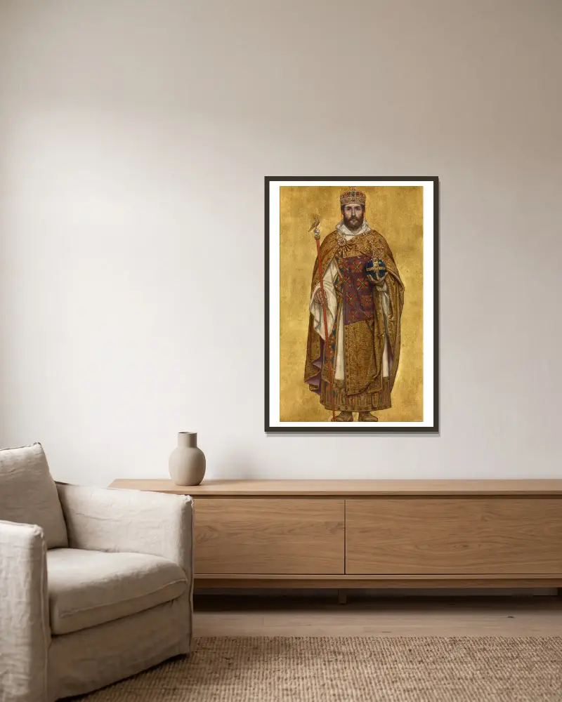 Balduin III., Albrecht De Vriendt v rámu na stěně