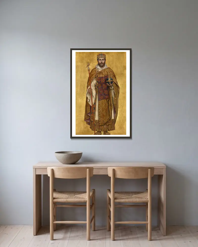 Balduin III., Albrecht De Vriendt v rámu na stěně