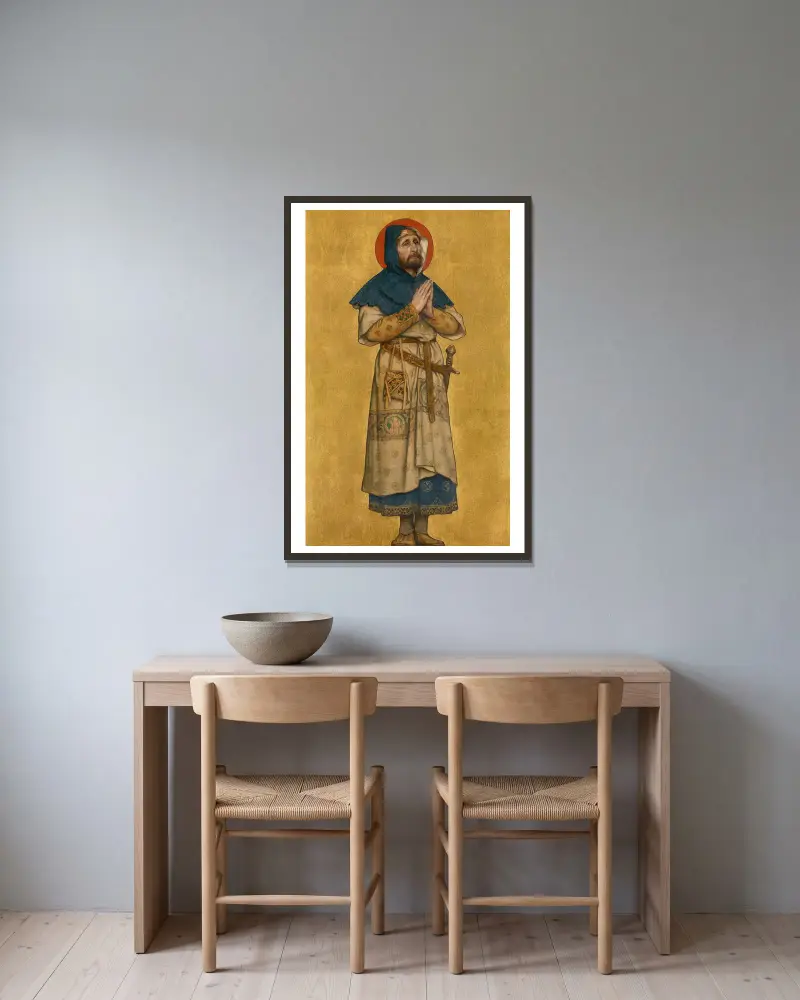 Charles I, Count of Flanders av Albrecht De Vriendt inramad på en vägg