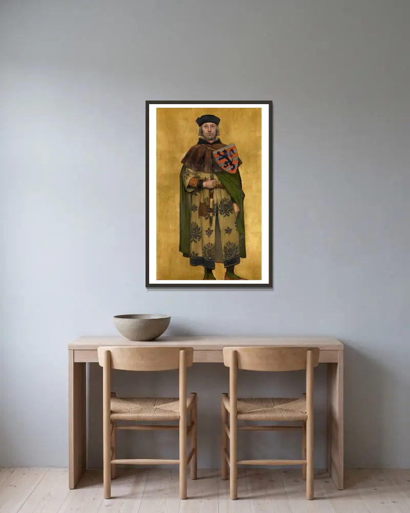 Jan Boonen von Albrecht De Vriendt gerahmt an einer Wand