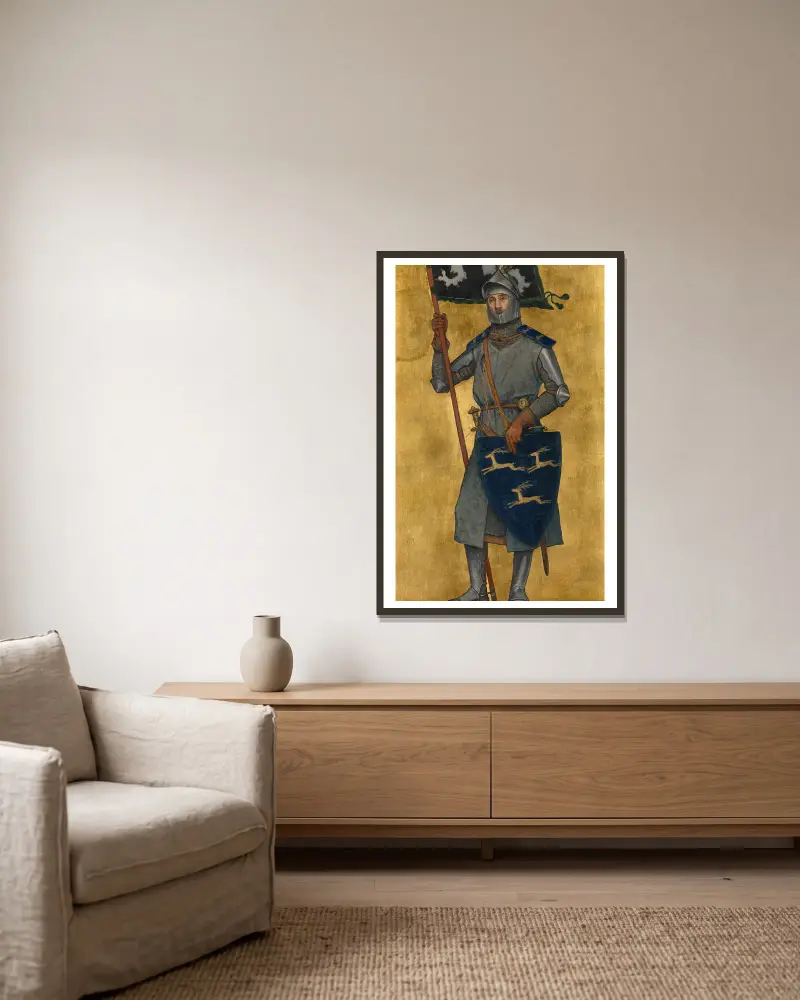 Jan Borluut von Albrecht De Vriendt gerahmt an einer Wand