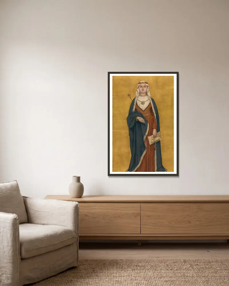Joan of Flanders, Daughter of Baldwin of Constantinople av Albrecht De Vriendt inramad på en vägg