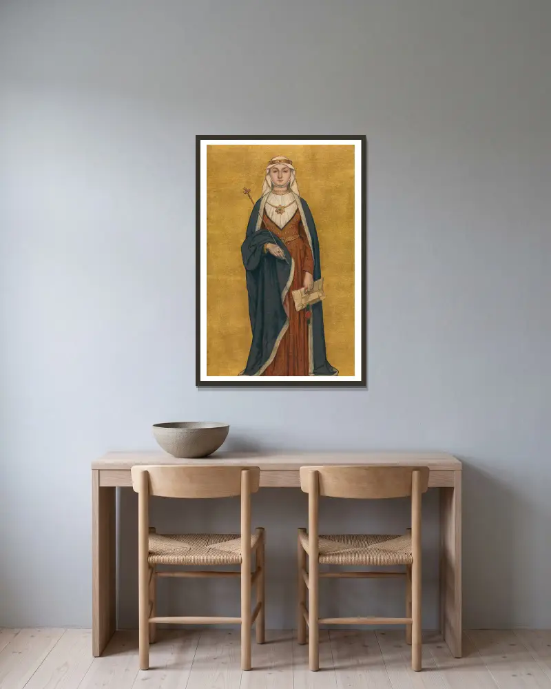 Joan of Flanders, Daughter of Baldwin of Constantinople av Albrecht De Vriendt inramad på en vägg