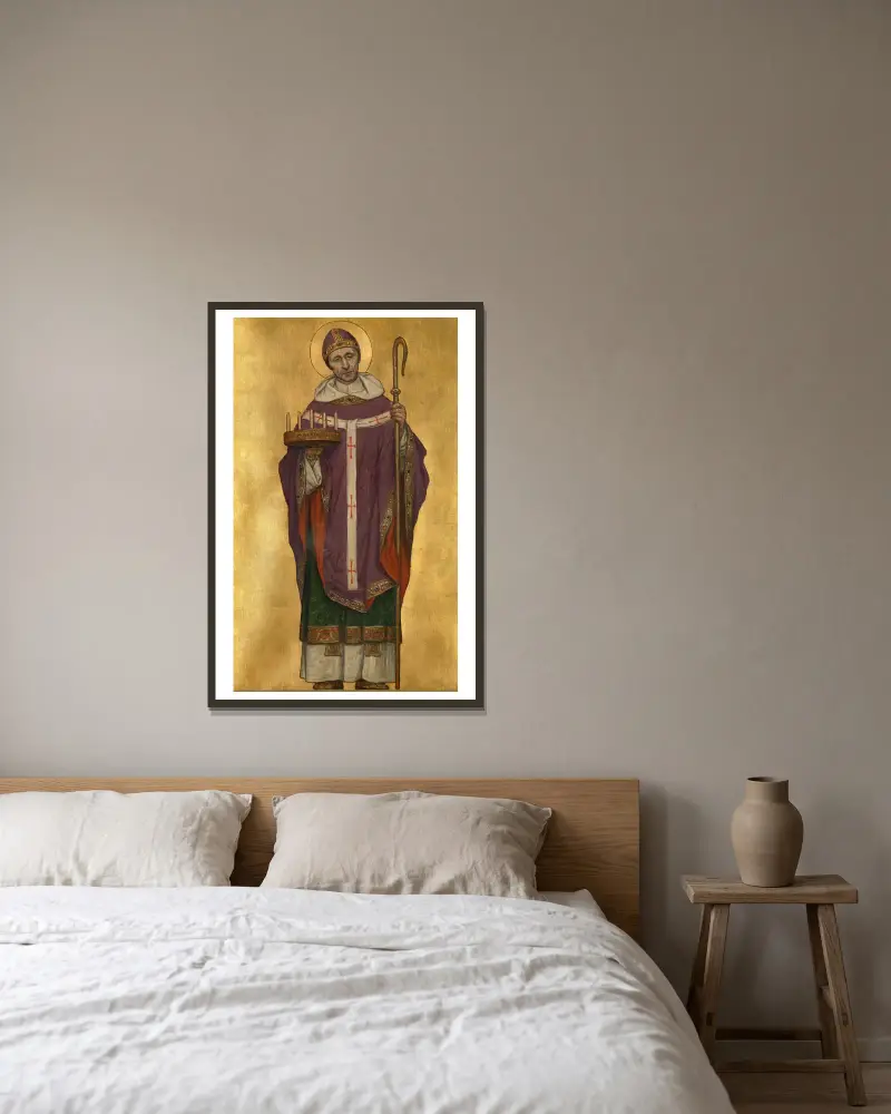Mary of Burgundy av Albrecht De Vriendt inramad på en vägg