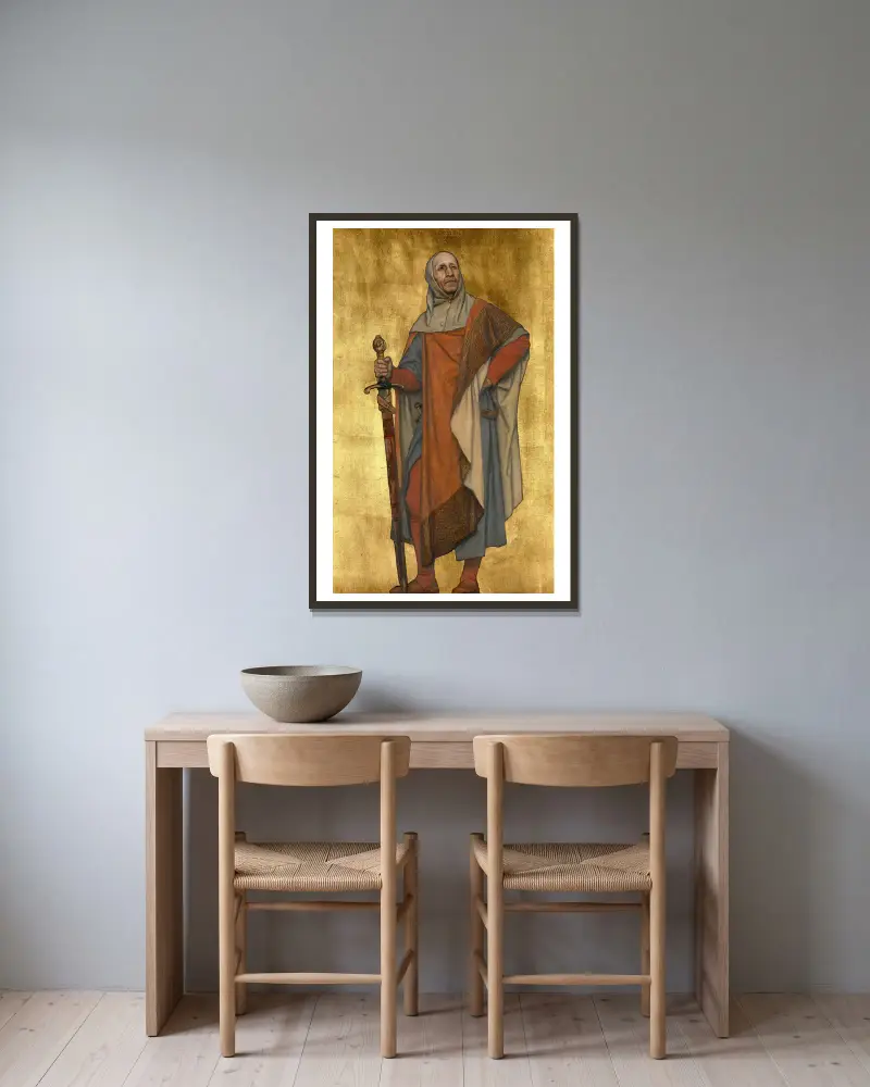 Pieter de Coninck von Albrecht De Vriendt gerahmt an einer Wand