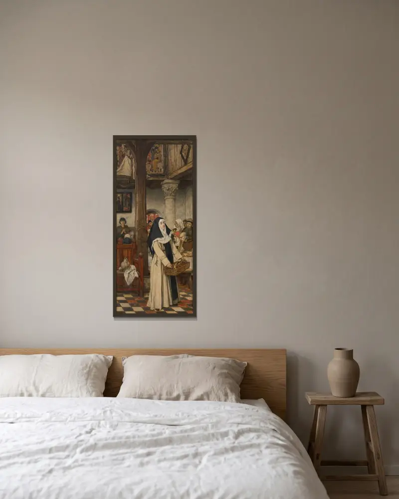 Poor Relief av Albrecht De Vriendt inramad på en vägg