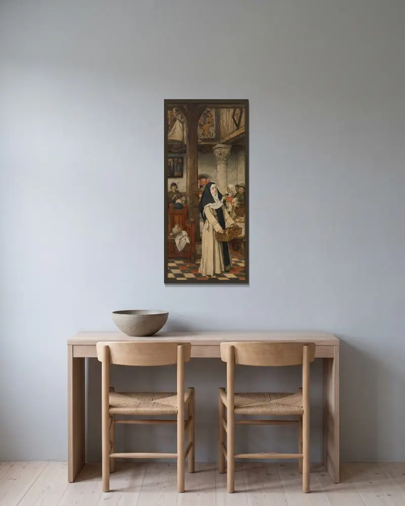 Poor Relief av Albrecht De Vriendt inramad på en vägg