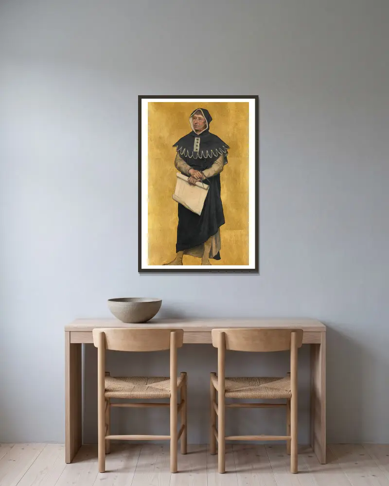 Der Architekt Jan Rogiers von Albrecht De Vriendt gerahmt an einer Wand