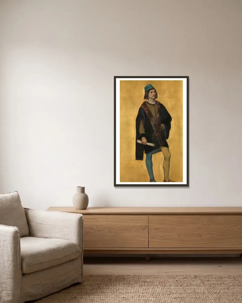 The Architect Jan van de Poele av Albrecht De Vriendt inramad på en vägg