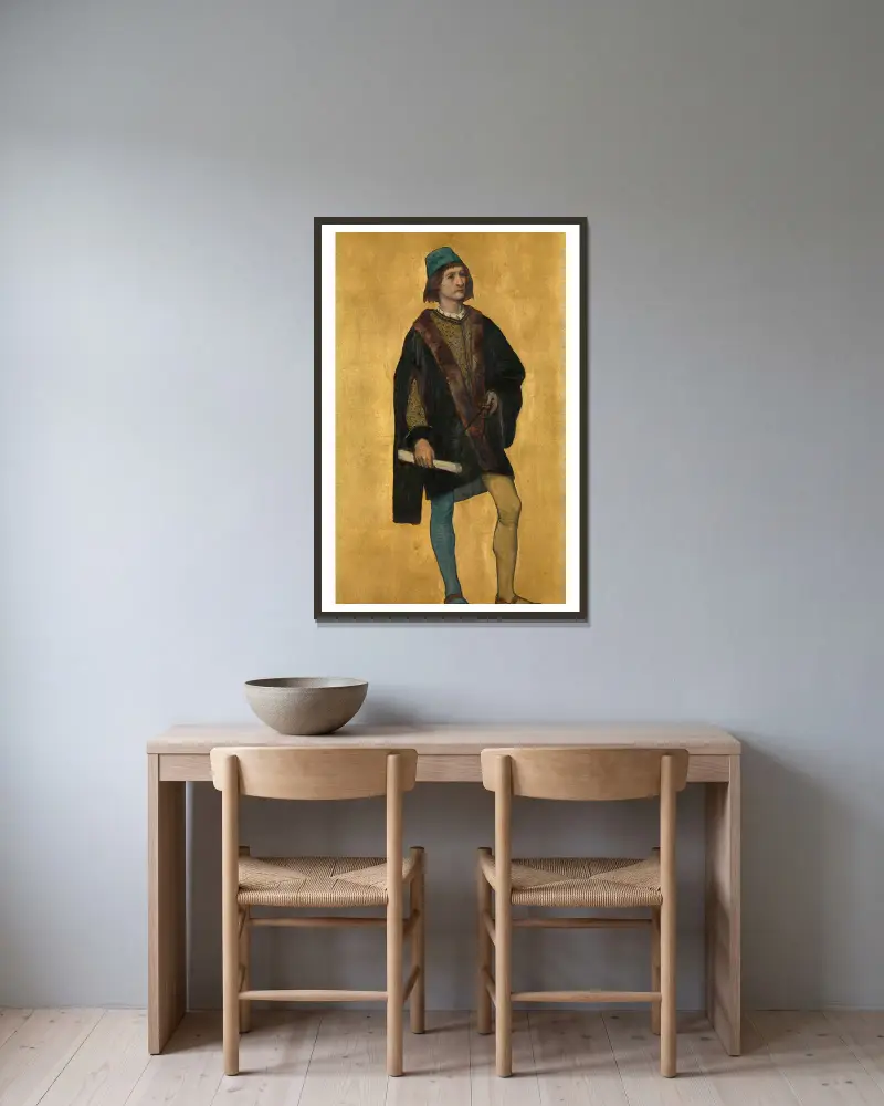 The Architect Jan van de Poele av Albrecht De Vriendt inramad på en vägg