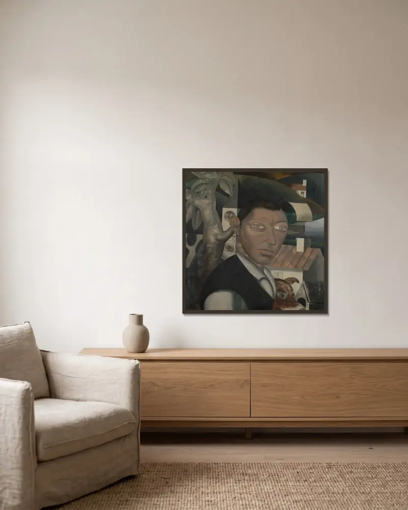 Fuge von Gustave Van de Woestijne gerahmt an einer Wand