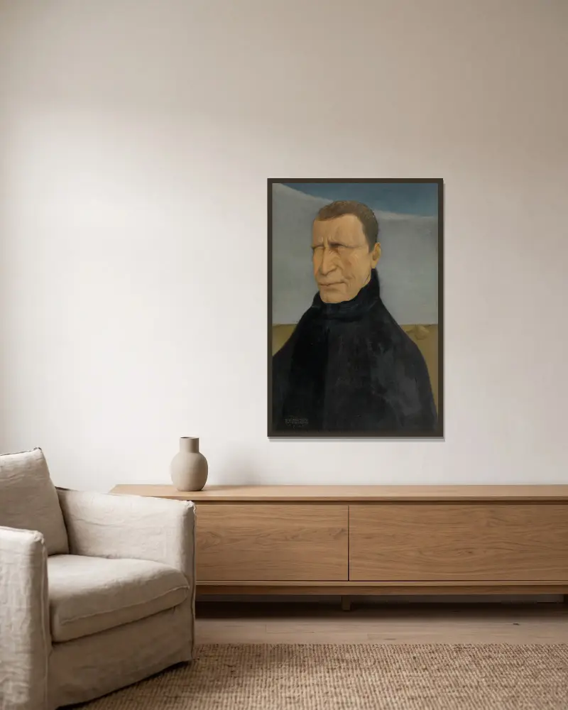 Der blinde Mann von Gustave Van de Woestijne gerahmt an einer Wand