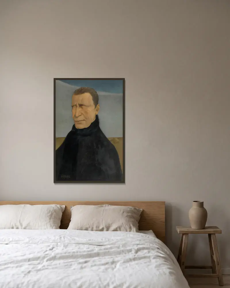 Der blinde Mann von Gustave Van de Woestijne gerahmt an einer Wand