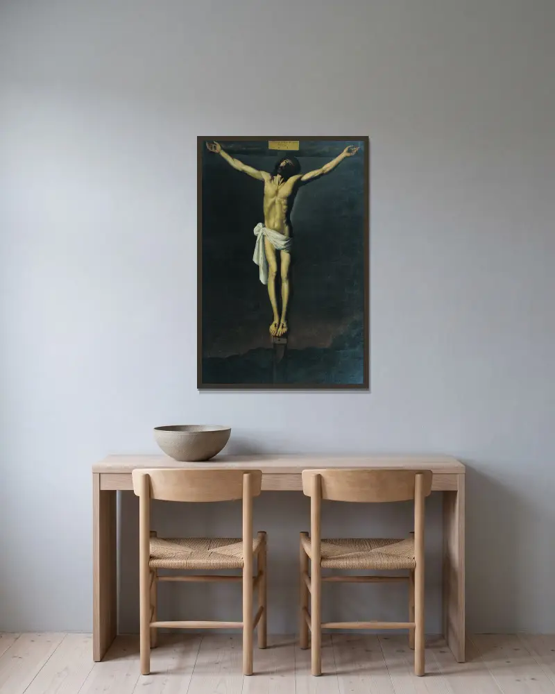 Chrystus Ukrzyżowany, Francisco de Zurbarán w ramie na ścianie