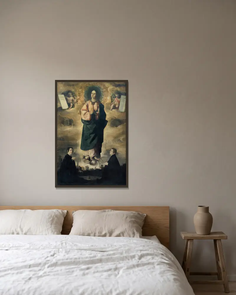 Neposkvrněné početí, Francisco de Zurbarán v rámu na stěně