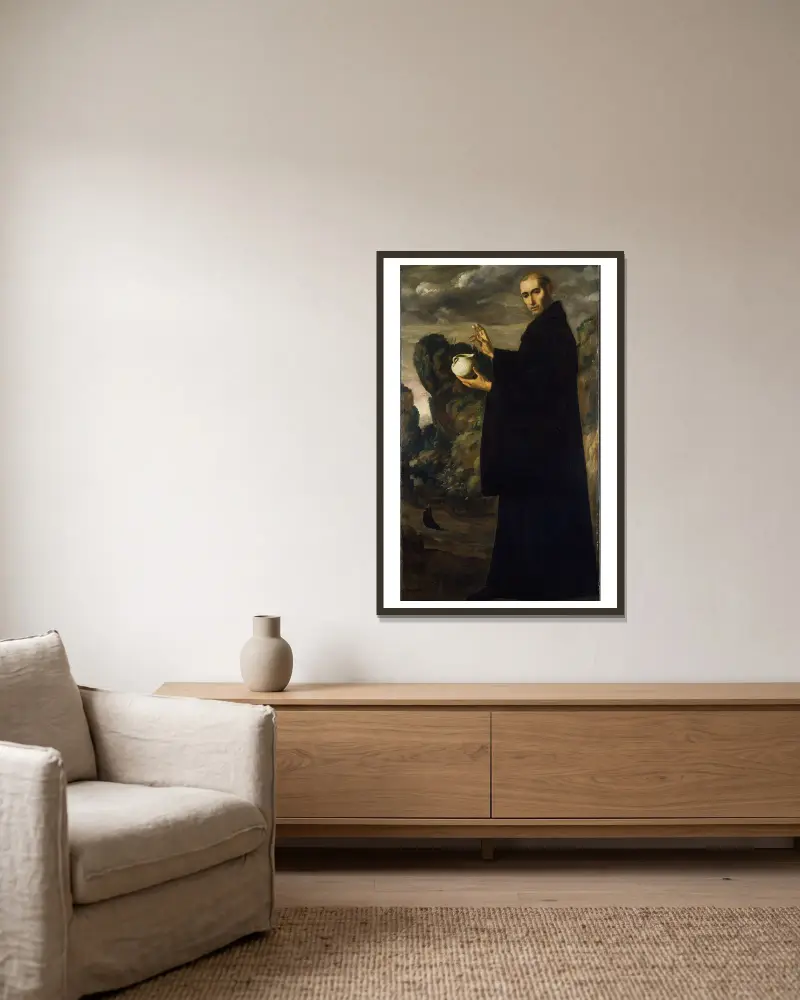 Svatý Benedikt, Francisco de Zurbarán v rámu na stěně