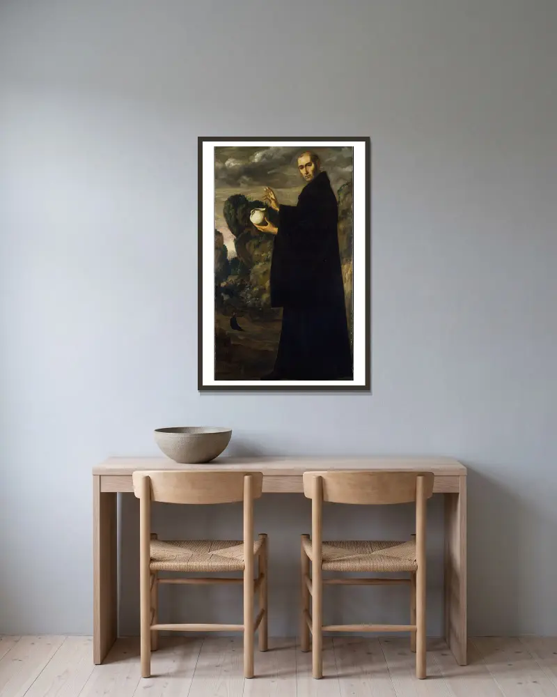 Svatý Benedikt, Francisco de Zurbarán v rámu na stěně