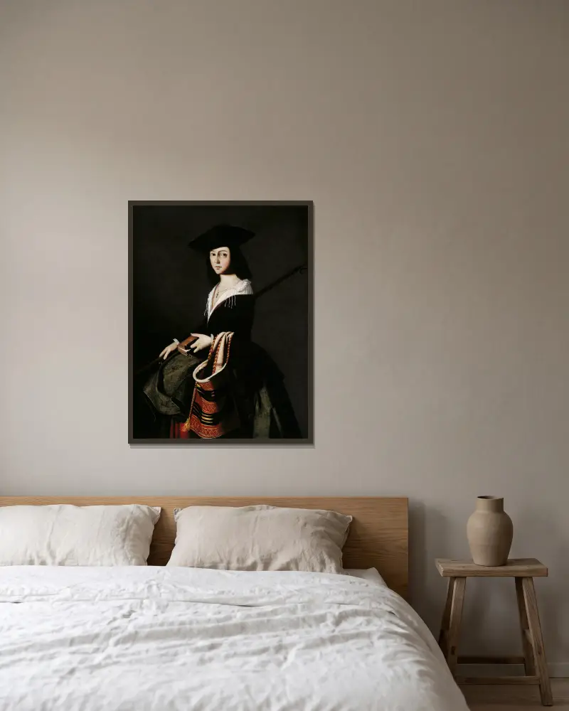 Hl. Marina von Francisco de Zurbarán gerahmt an einer Wand