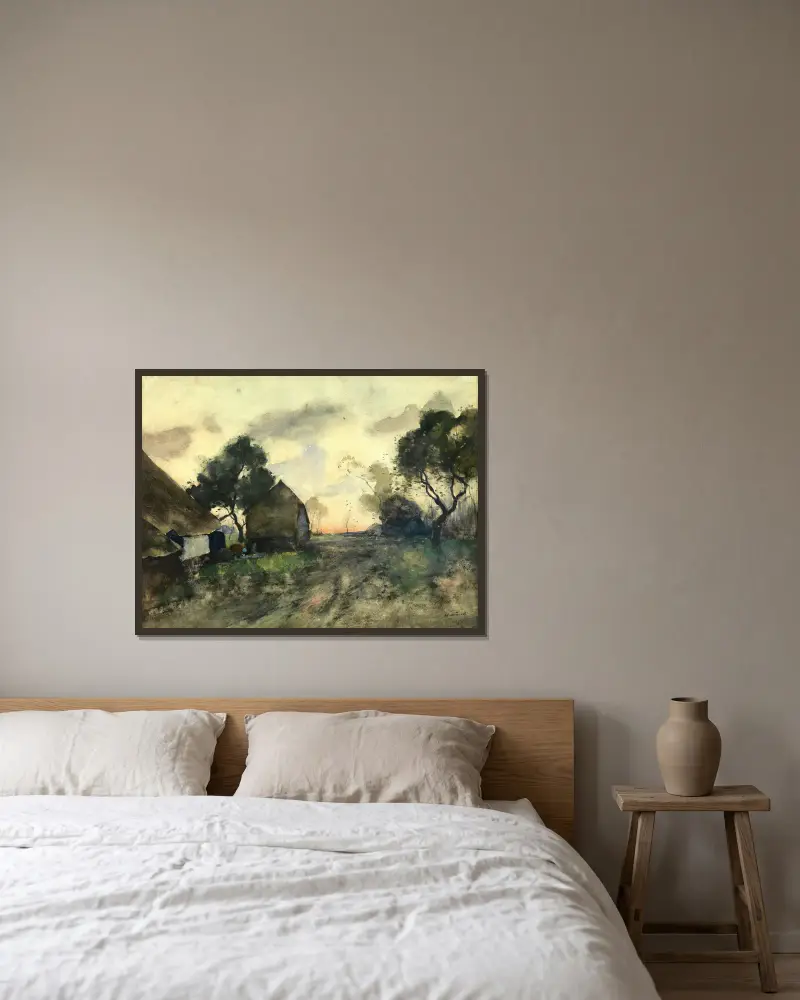 Abendstimmung von Willem de Zwart gerahmt an einer Wand