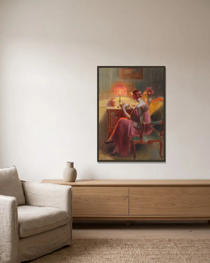 Foukanie bublin, Delphin Enjolras v rámu na stěně