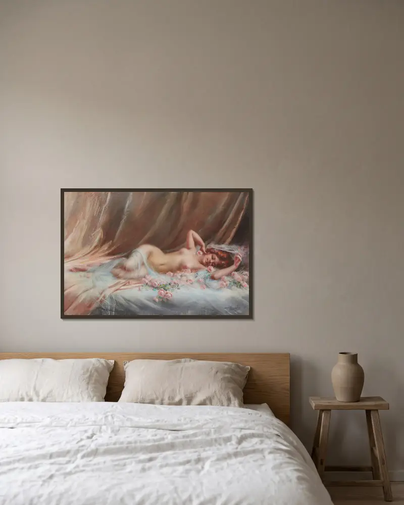 Nu Aux Roses av Delphin Enjolras inramad på en vägg