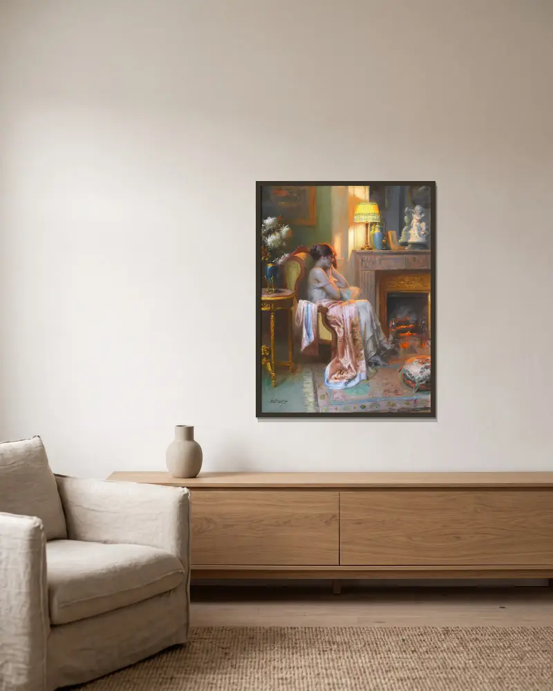 Zamyšlená, Delphin Enjolras v rámu na stěně