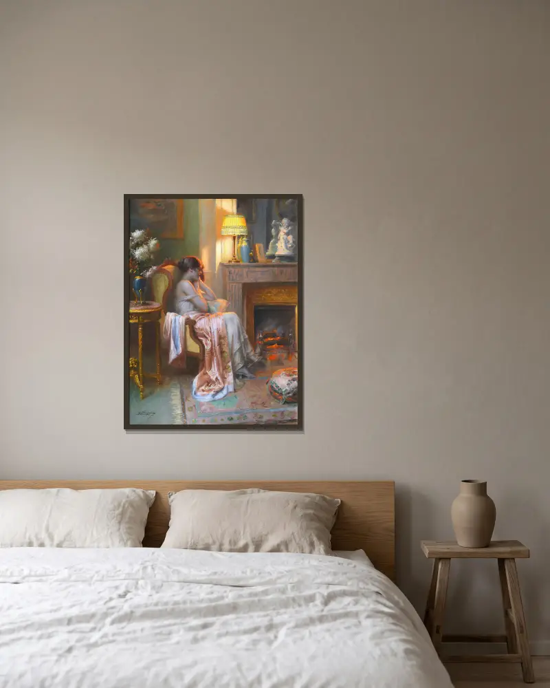 Zamyšlená, Delphin Enjolras v rámu na stěně