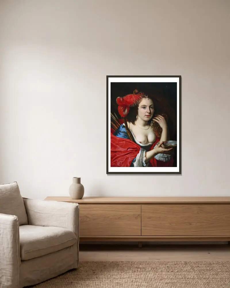 Anna Du Pire As Granida av Bartholomeus van der Helst inramad på en vägg