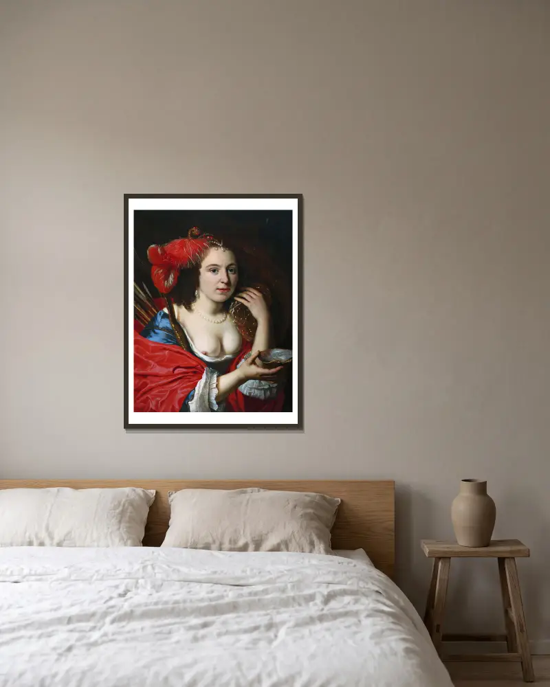Anna Du Pire As Granida av Bartholomeus van der Helst inramad på en vägg