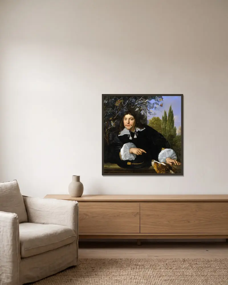 Autoportrét, Bartholomeus van der Helst v rámu na stěně