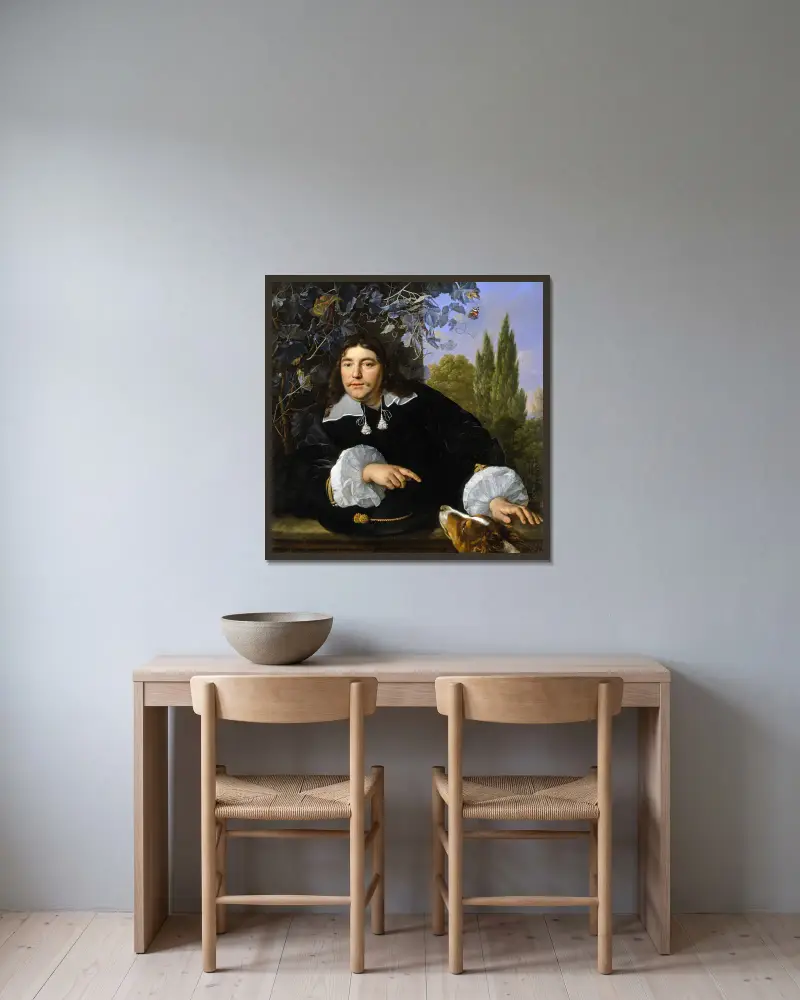 Autoportrét, Bartholomeus van der Helst v rámu na stěně