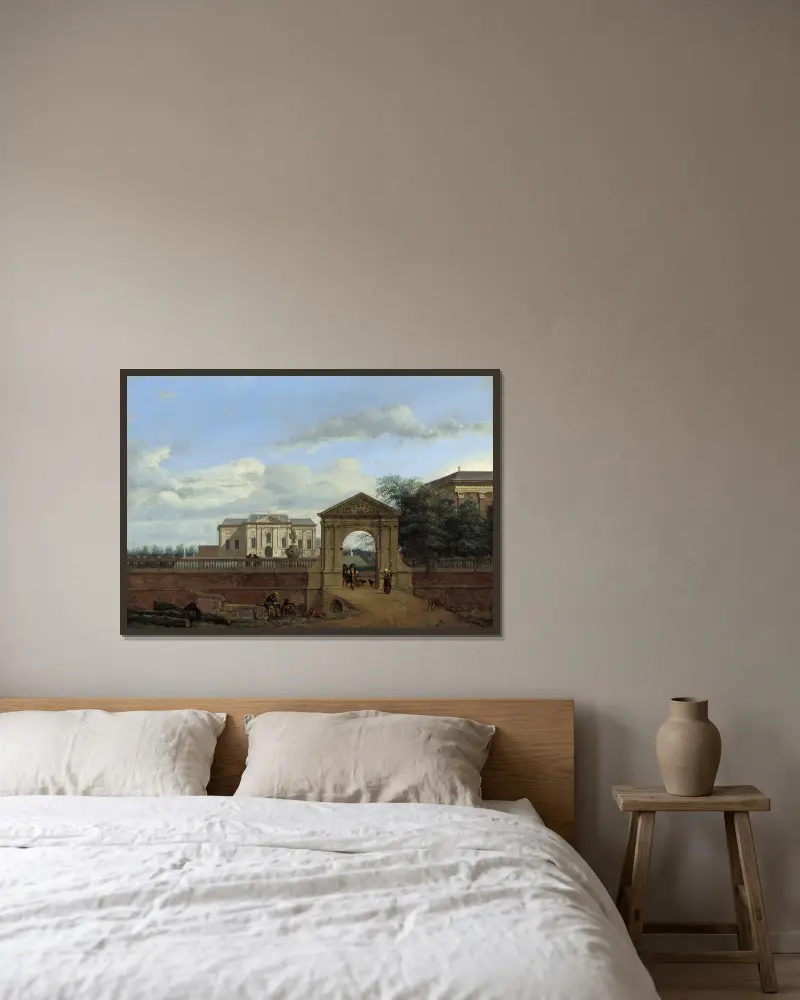 Architektonická fantazie, Jan van der Heyden v rámu na stěně