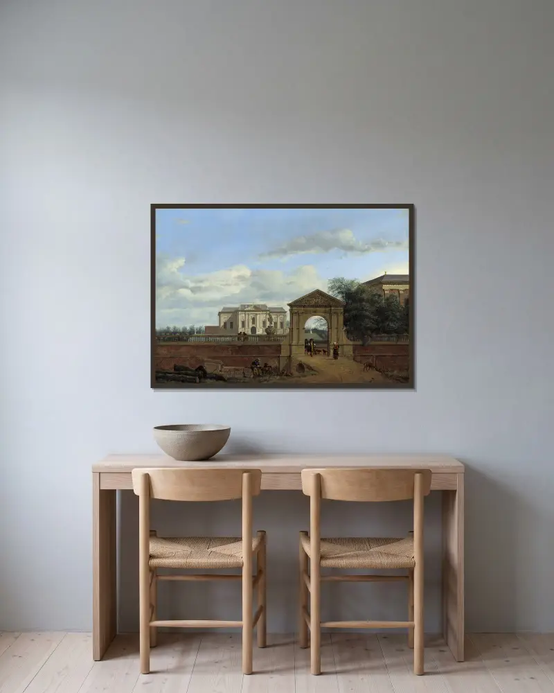 Architektonická fantazie, Jan van der Heyden v rámu na stěně