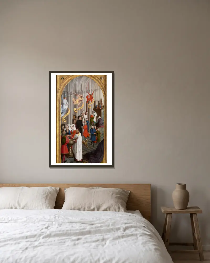 Křest, biřmování a zpověď, Rogier van der Weyden v rámu na stěně