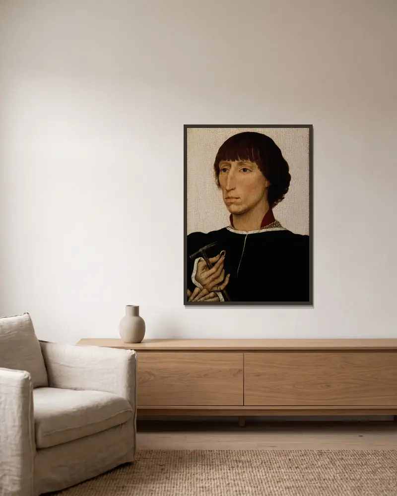 Francesco d’Este, Rogier van der Weyden v rámu na stěně