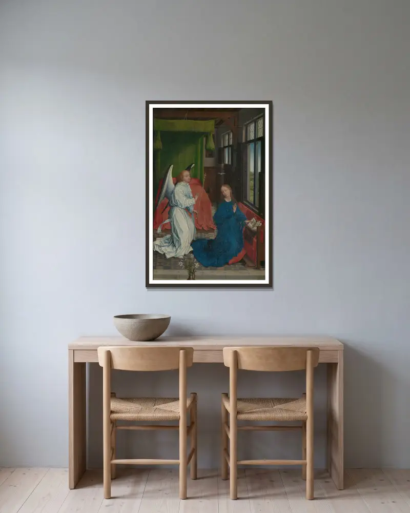 Zvěstování, Rogier van der Weyden v rámu na stěně