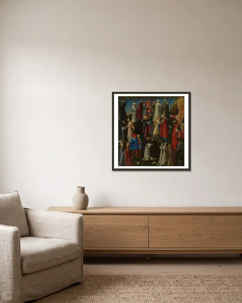 Raj, Giovanni di Paolo w ramie na ścianie