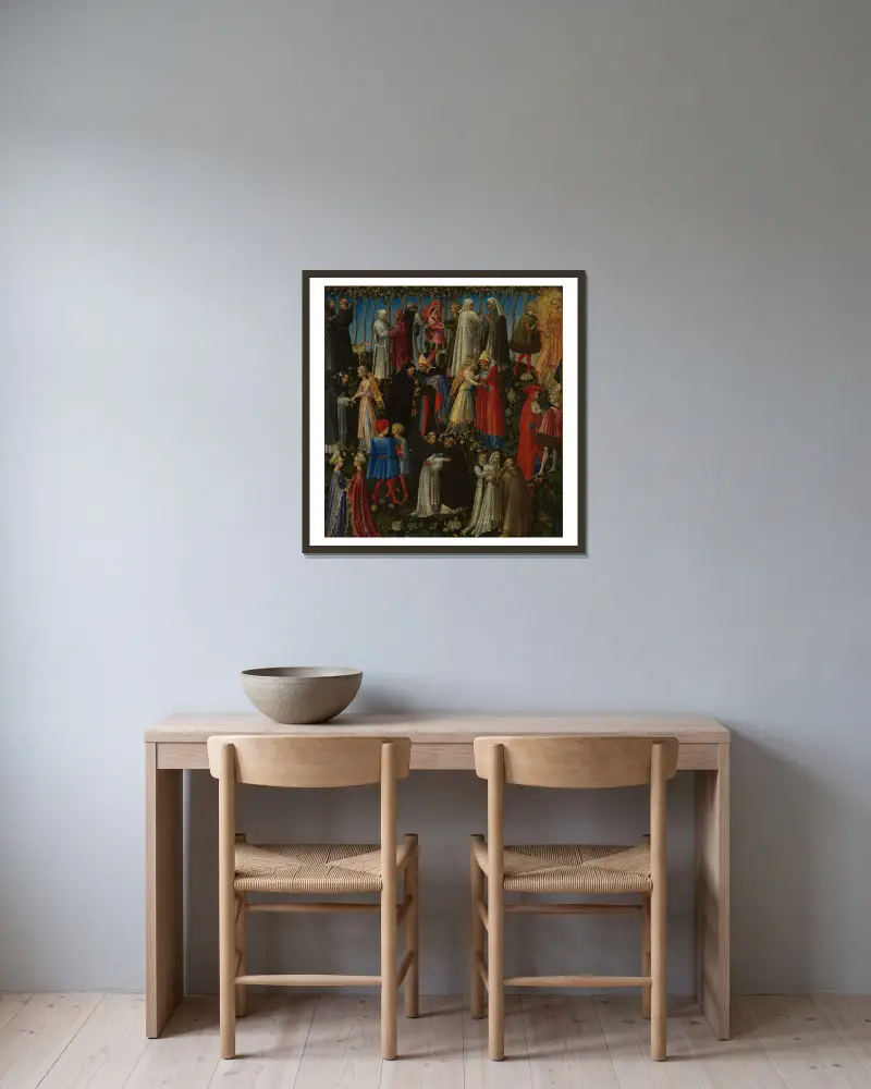 Raj, Giovanni di Paolo w ramie na ścianie