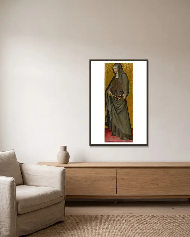 Elisabet av Ungern av Giovanni di Paolo inramad på en vägg