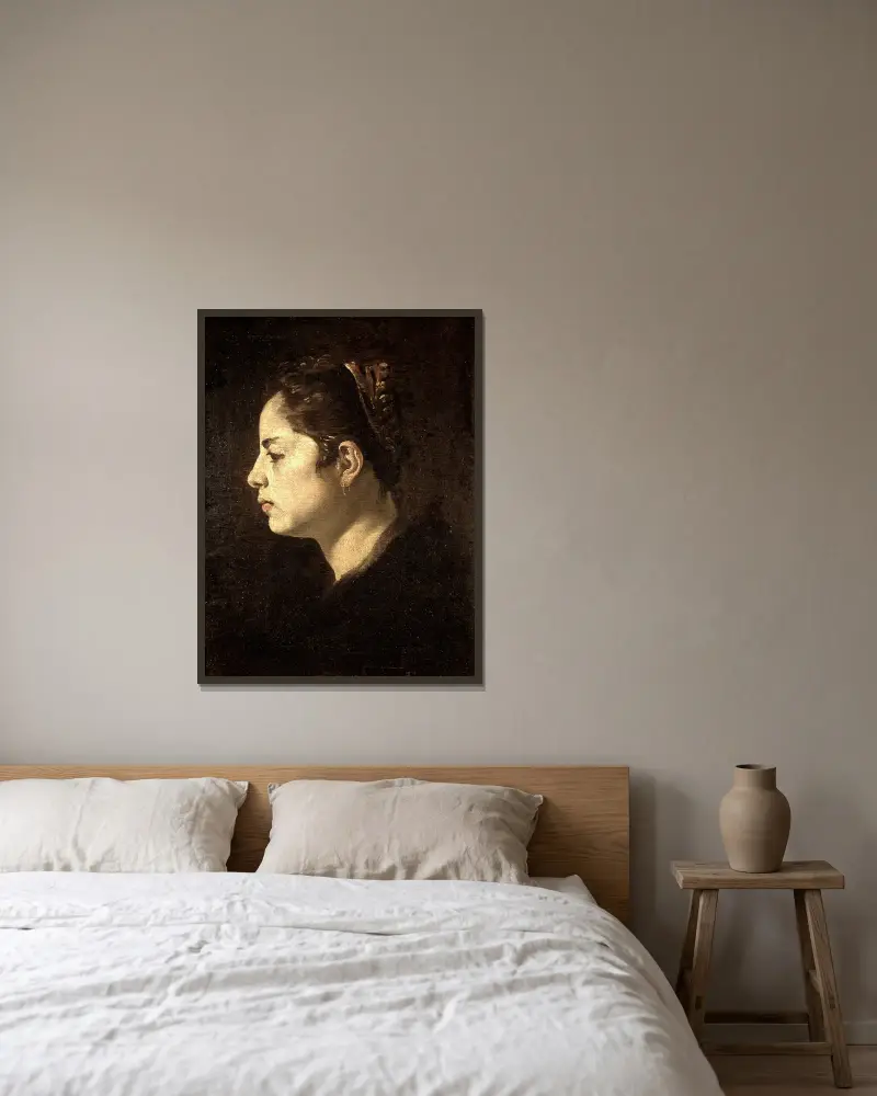 Dívčí hlava, Diego Velázquez v rámu na stěně