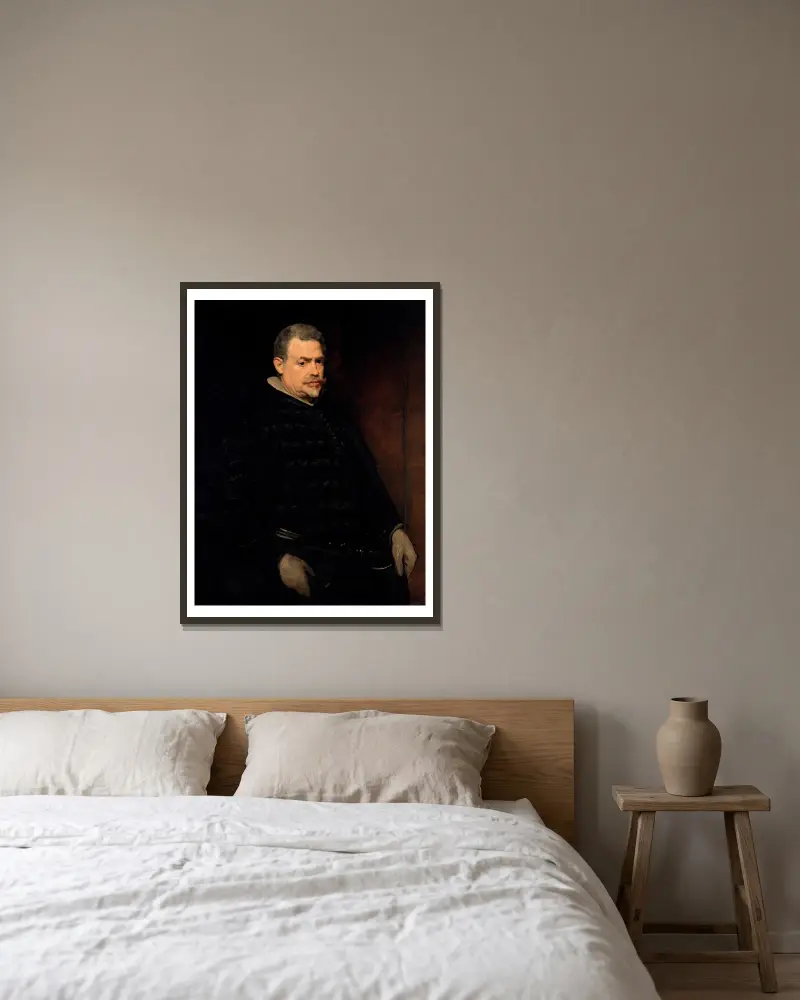 Don Juan Mateos (gest. 1643) von Diego Velázquez gerahmt an einer Wand